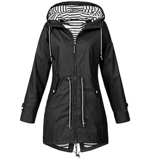 Women's Waterproof Jacket – Stylish Hooded Design for Rainy Days 0