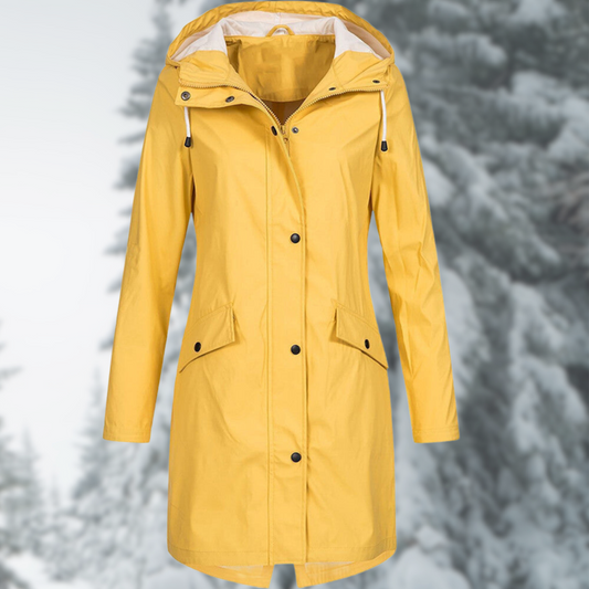 Women's Waterproof Long Raincoat – Stylish Hooded Design for All-Day Comfort 0