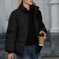 Women's Windproof Puffer Jacket – Cozy Cotton with Turtle Neck 3