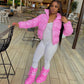 Women's Winter Lint Jacket – Cozy Style with Mirror Zipper 3