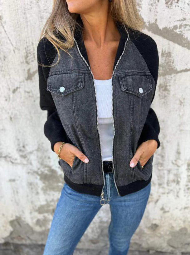 Women’s Wool Blend Bomber Jacket – Cozy & Chic Design 2