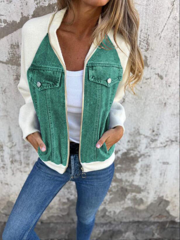 Women’s Wool Blend Bomber Jacket – Cozy & Chic Design 4