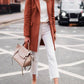 Women's Wool Blend Trench Coat – Cozy Elegance for Winter 2