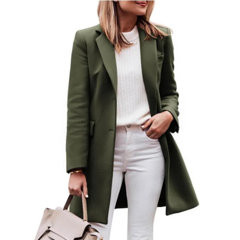 Women's Wool Blend Trench Coat – Cozy Elegance for Winter 7