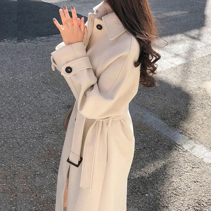 Women’s Wool Blend Trench Coat – Relaxed Fit for Chic Style 1