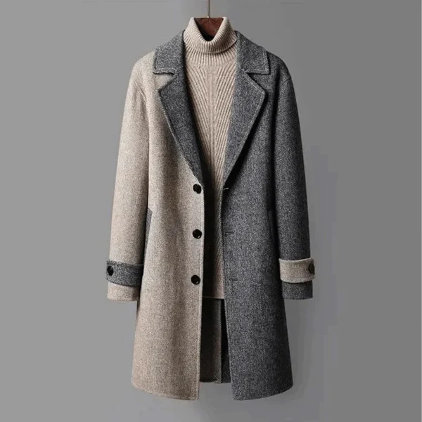 Women's Wool Blend Trench Coat – Tailored Fit for Chic Elegance 0