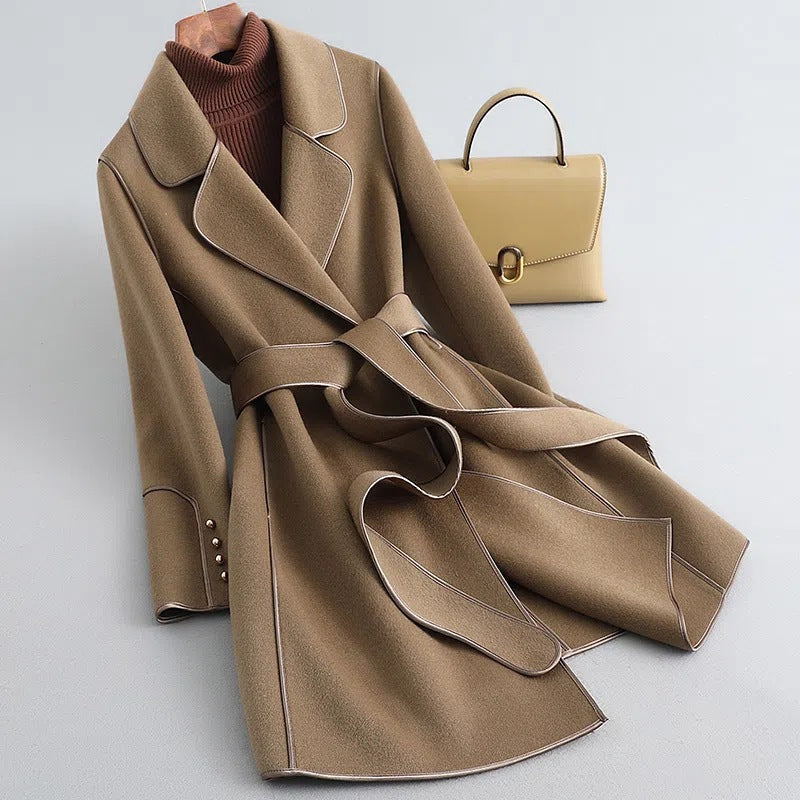 Women’s Wool Blend Trench Coat – Tailored Fit for Chic Style 2