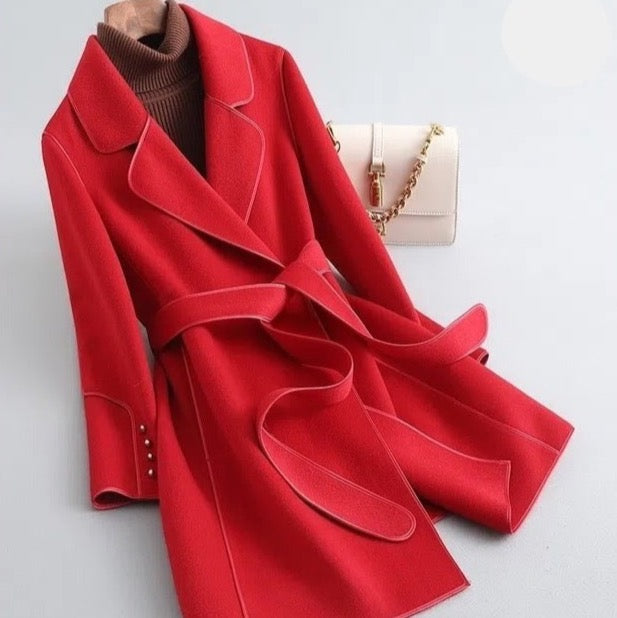 Women’s Wool Blend Trench Coat – Tailored Fit for Chic Style 3
