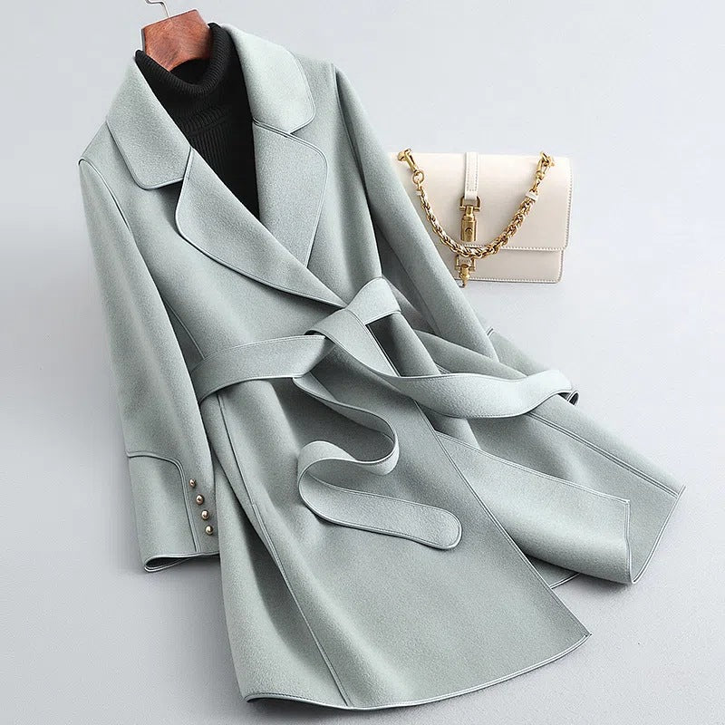 Women’s Wool Blend Trench Coat – Tailored Fit for Chic Style 4