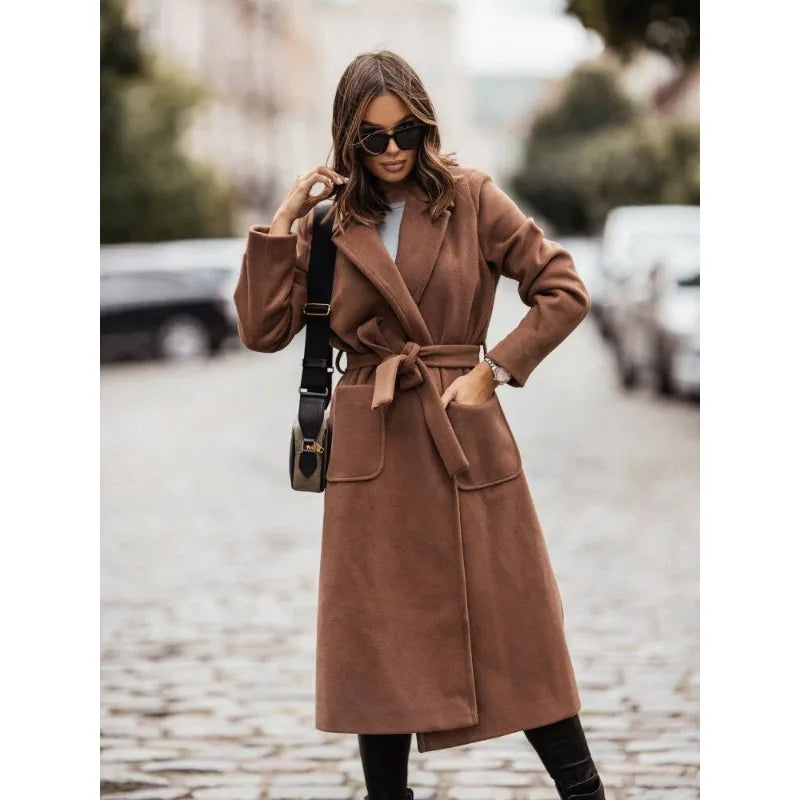 Women's Wrap Trench Coat – Stylish & Sophisticated for Fall 1