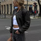 Womens Leather Jacket - Cropped Fit for Edgy Style & Comfort 2