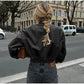 Womens Leather Jacket - Cropped Fit for Edgy Style & Comfort 4