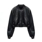 Womens Leather Jacket - Cropped Fit for Edgy Style & Comfort 6