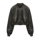 Womens Leather Jacket - Cropped Fit for Edgy Style & Comfort 7