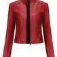 Womens Leather Moto Jacket – Edgy Style & Comfortable Fit 1