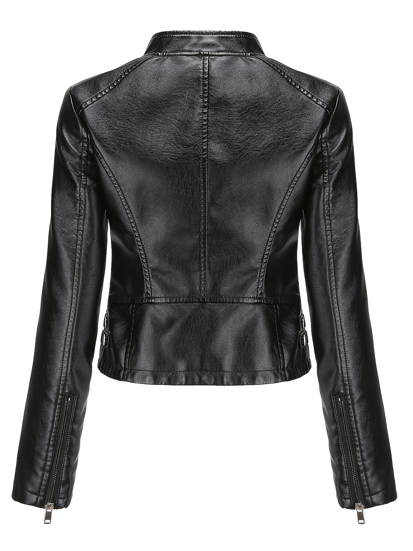 Womens Leather Moto Jacket – Edgy Style & Comfortable Fit 2