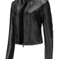 Womens Leather Moto Jacket – Edgy Style & Comfortable Fit 4