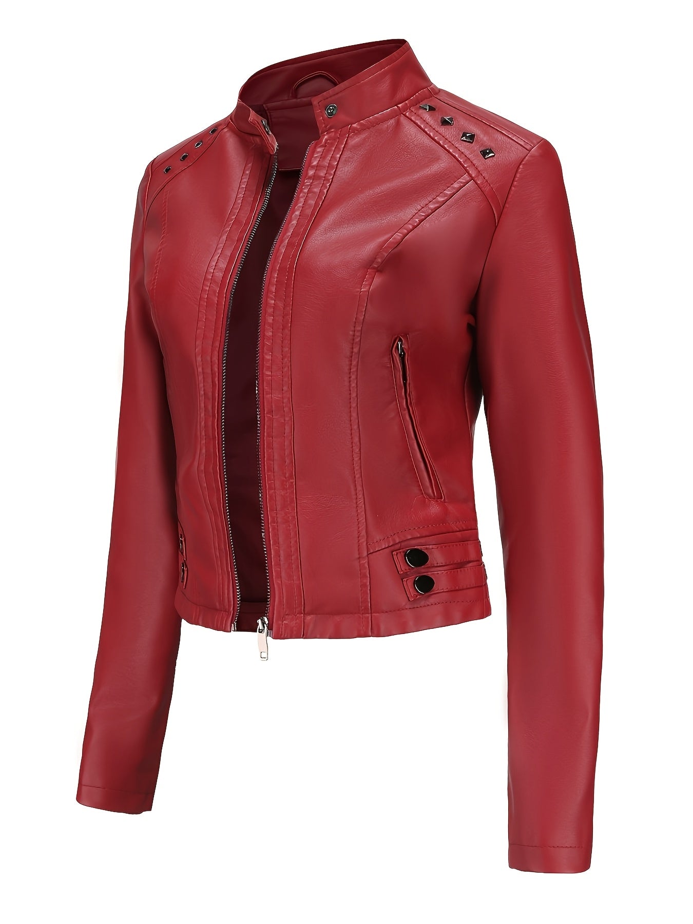 Womens Leather Moto Jacket – Edgy Style & Comfortable Fit 5