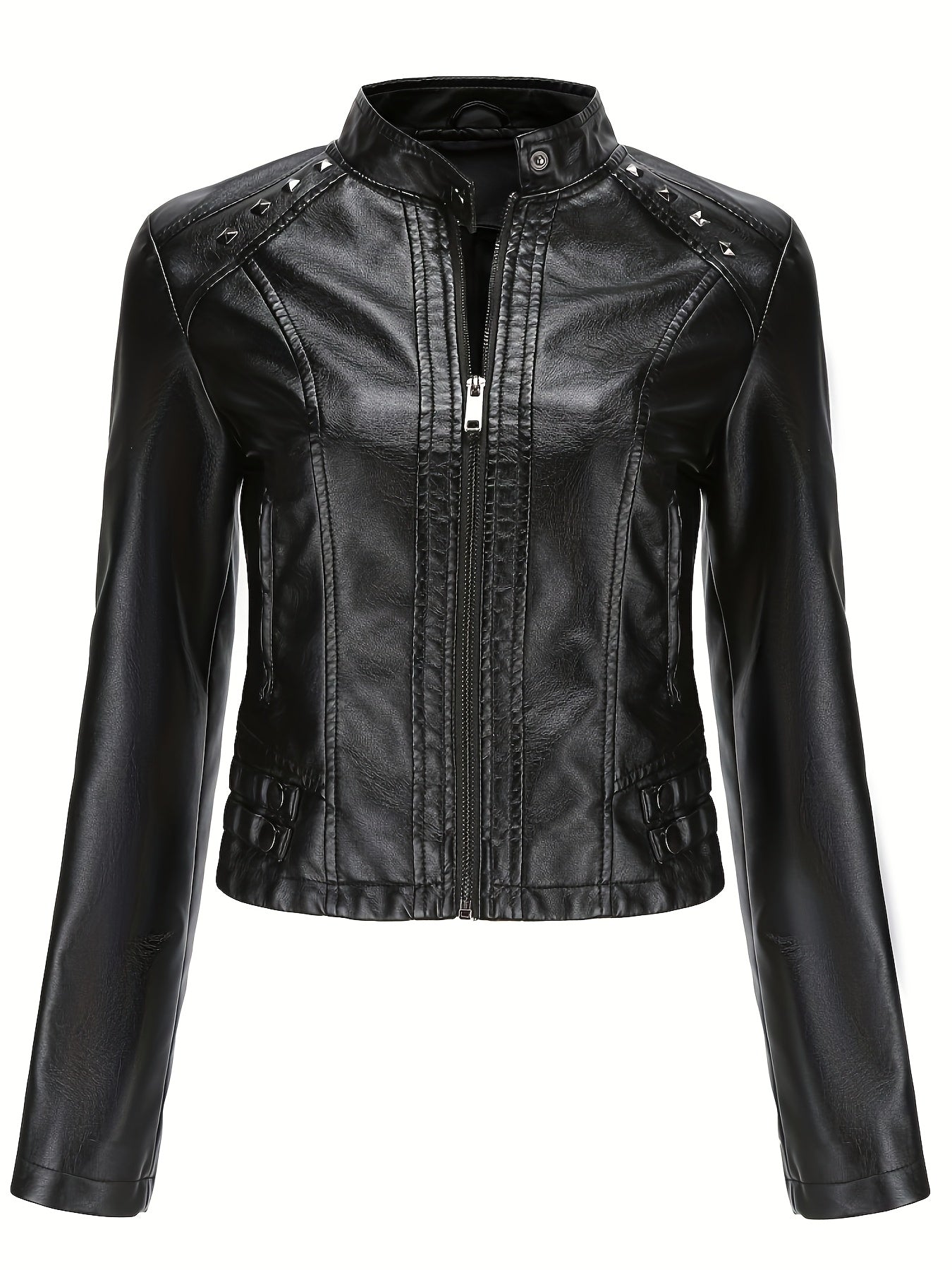 Womens Leather Moto Jacket – Edgy Style & Comfortable Fit 6